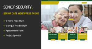 Sicherheit für Senioren – Senior Care WordPress Template