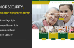 Sicherheit für Senioren – Senior Care WordPress Template