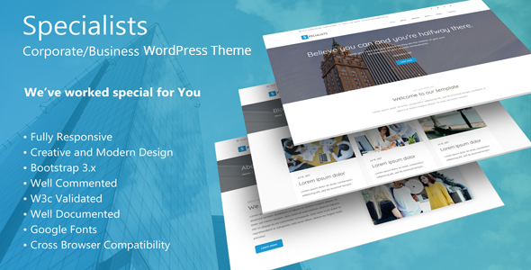 Spezialisten – Corporate / Business WordPress Layout