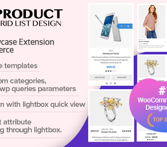 WOO Product Grid / List Design – Responsive Products Showcase-Erweiterung für Woocommerce