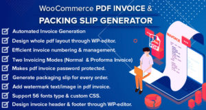 WooCommerce PDF Rechnung & Packzettel Generator
