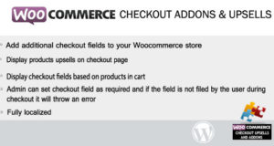 Woocommerce Checkout Addons & Upsells