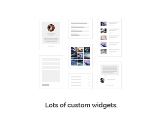 Viele benutzerdefinierte Widgets Widgets.
