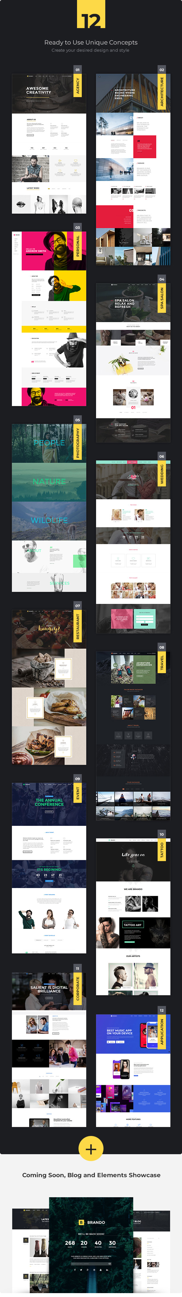 Brando Responsive und Mehrzweck OnePage WordPress Theme - 8