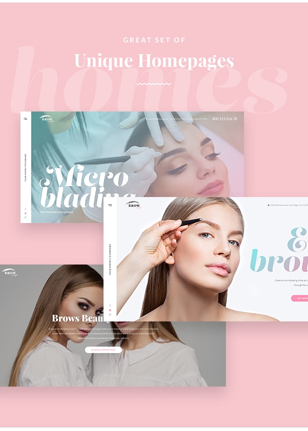 Microblading & Augenbrauen Beauty Salon WordPress Theme - Browcraft - 2