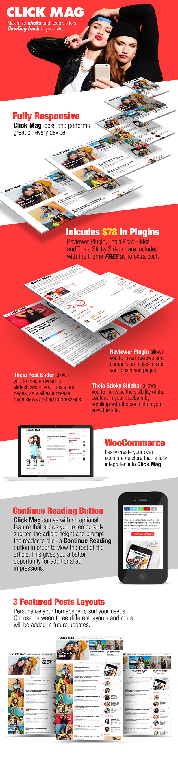 Klicken Sie auf Mag - Viral WordPress News Magazine / Blog Theme - 1