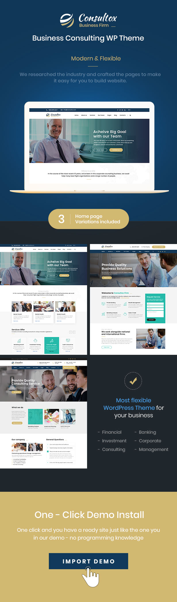 Consultox - Beratungsgeschäft WordPress Theme - 1