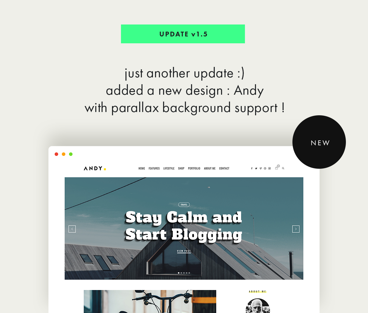 theblogger theme update v1.5