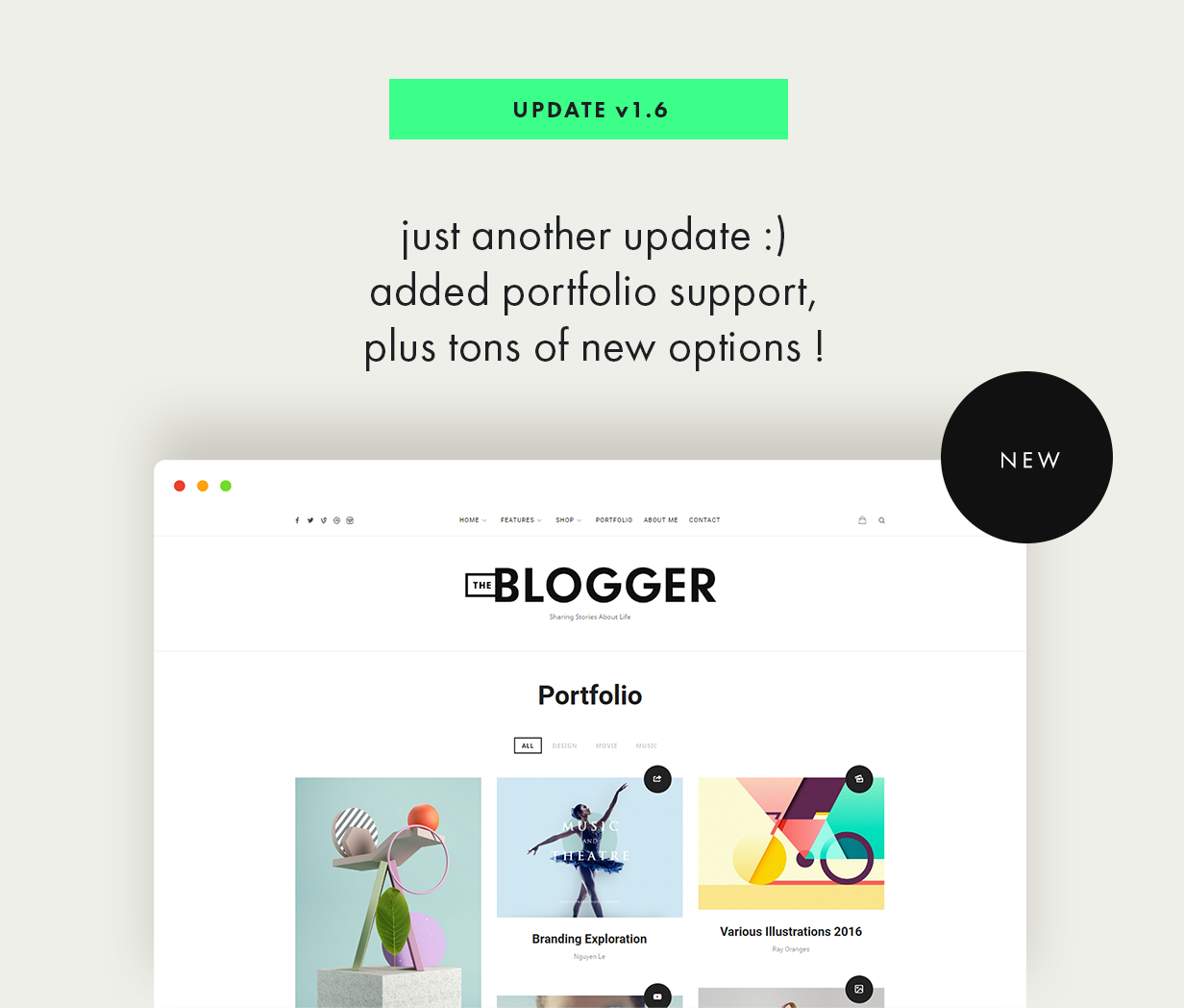 theblogger theme update v1.6