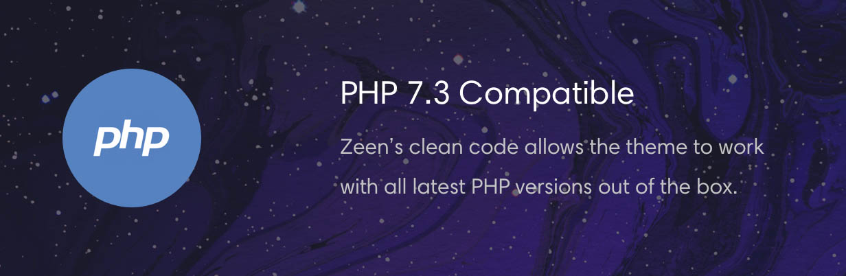 Zeen News Theme ist kompatibel mit PHP 7.3
