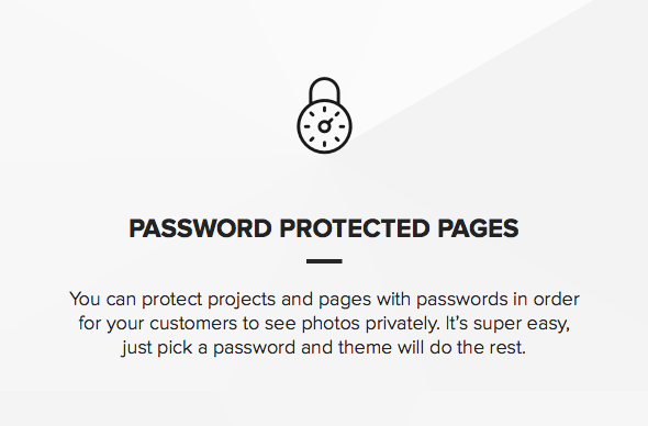 Theme mit Passwortschutz für Fotos