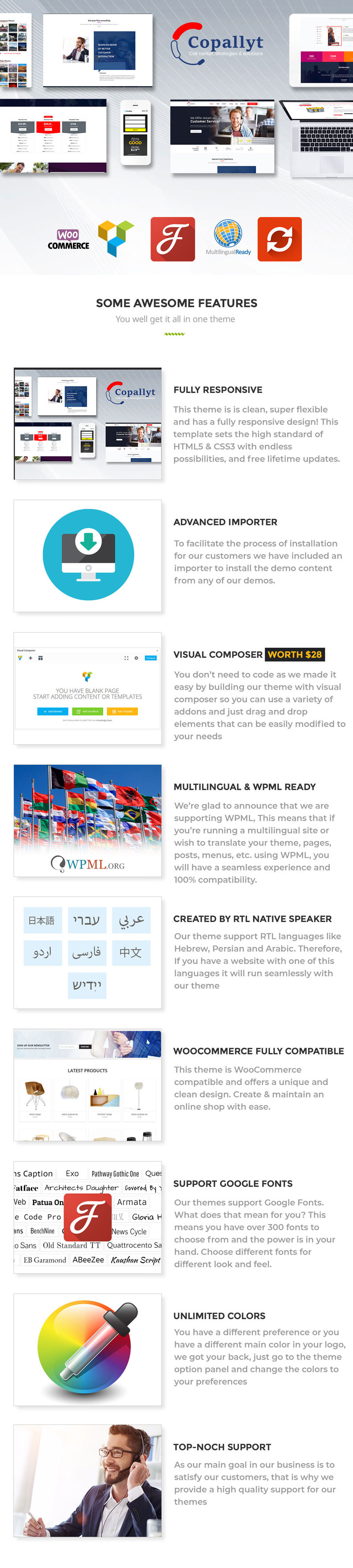 Call Center - Kundenservice & Telemarketing WordPress Theme