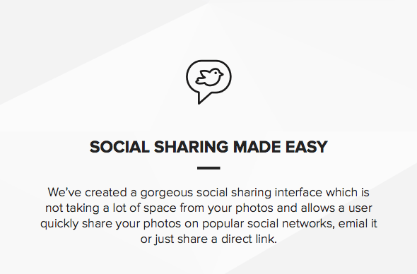 Thema für Fotografen mit Social Sharing