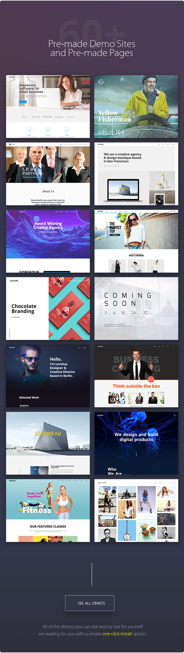 LEVELUP - Responsives kreatives Mehrzweck-WordPress-Theme - 3