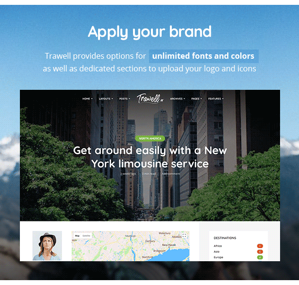 Trawell - WordPress-Reisethema