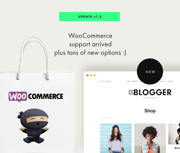 theblogger theme woocommerce unterstützung