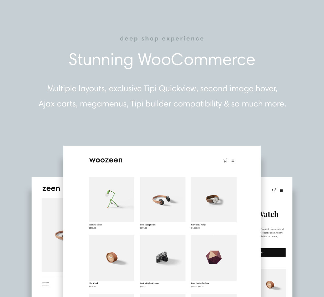 Zeen hat tiefe WooCommerce Shop Integration