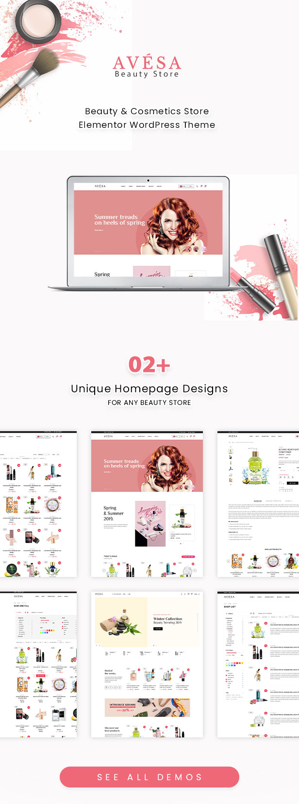 Avesa - Schönheitssalon WooCommerce WordPress Theme - WooCommerce Theme