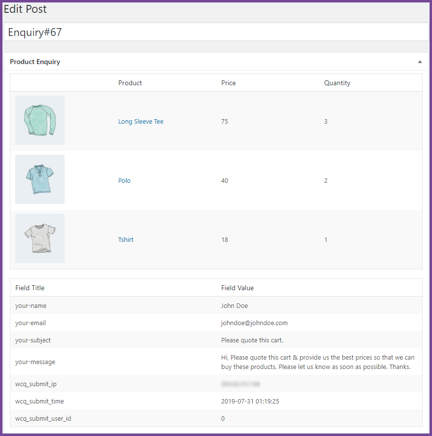 WooQuote - WooCommerce-Produktanfrage und Angebotsanfrage Plugin - 3