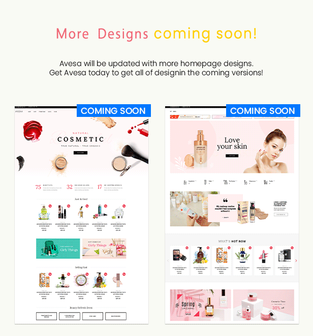Avesa - Beauty Store WooCommerce WordPress Theme - Mobiles Layout