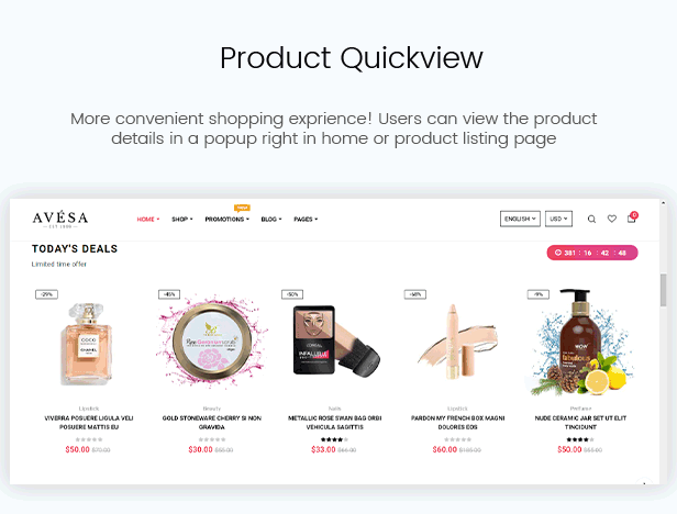 Avesa - Beauty Store WooCommerce WordPress Theme - WooCommerce Theme