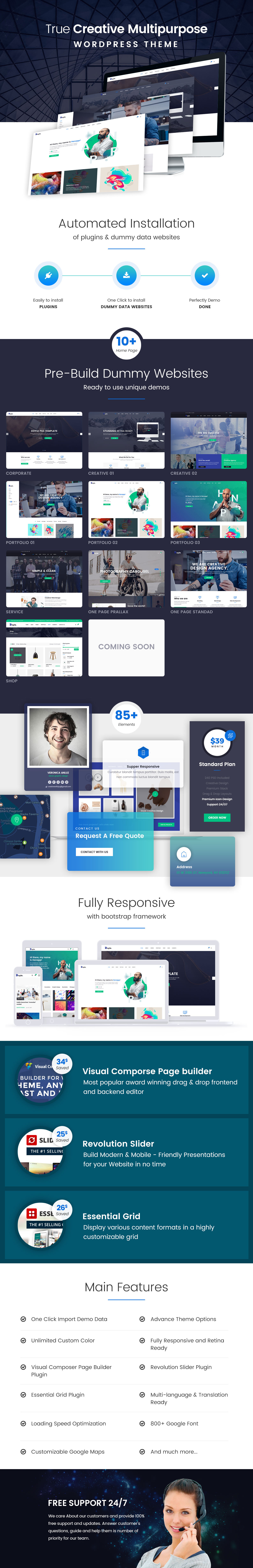 Doyle - Kreatives Mehrzweck-WordPress-Theme - 2