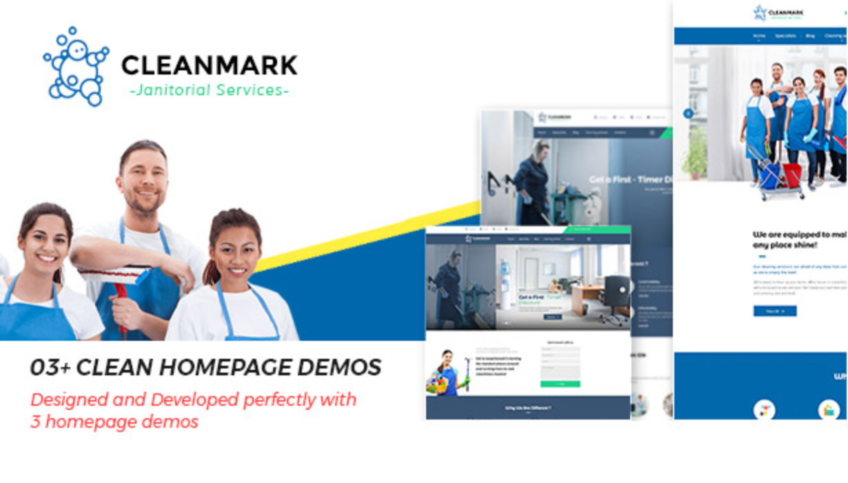 Cleanmark - Bester Reinigungsservice, Reinigungsunternehmen, Cleaning Business WordPress Theme