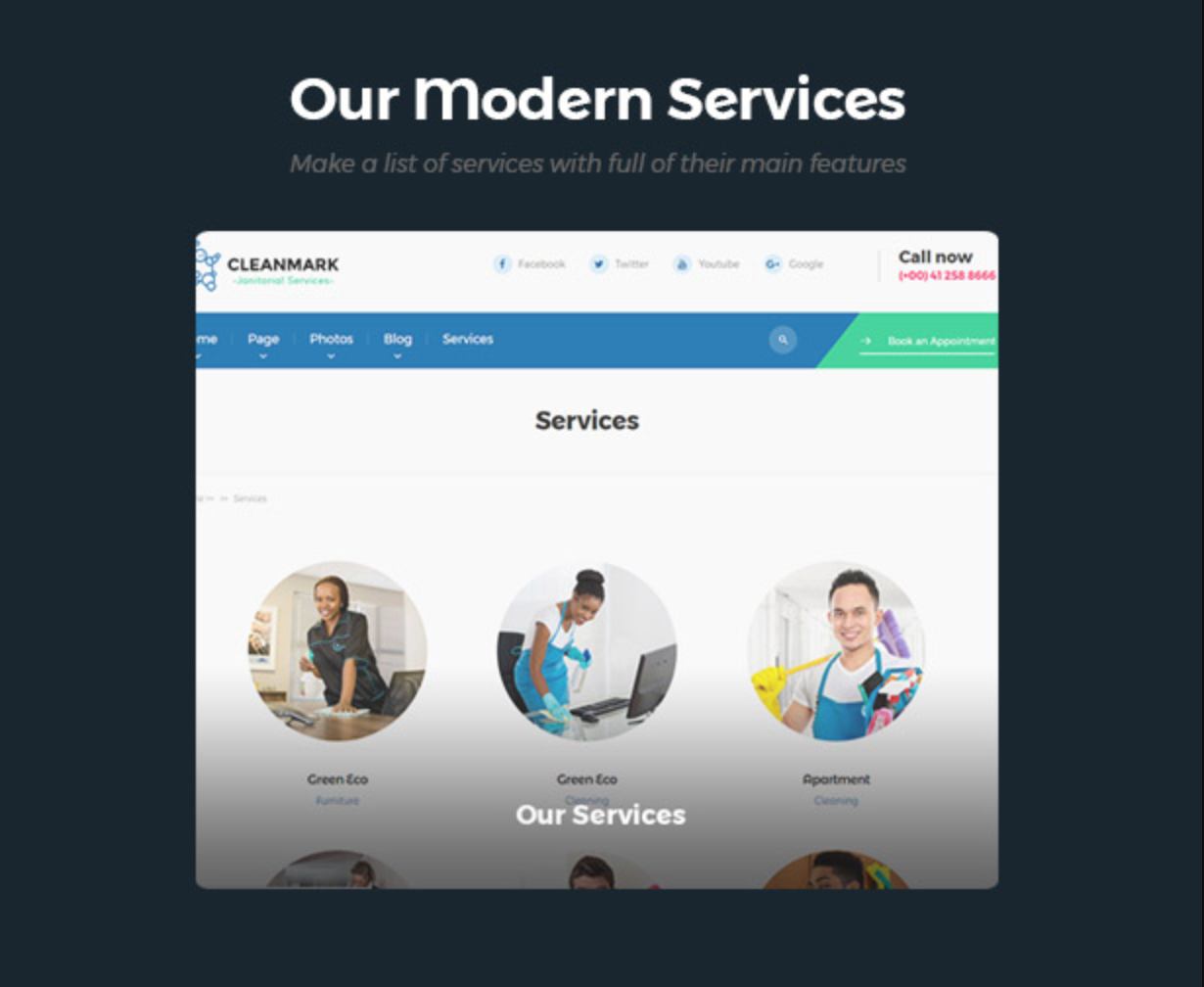 Cleanmark Modern Service - Bester Reinigungsservice, Reinigungsunternehmen, Cleaning Business WordPress Theme