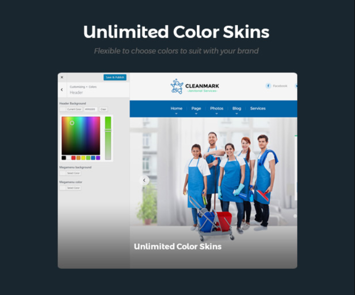 Cleanmark Unlimited Colors - Bester Reinigungsservice, Reinigungsunternehmen, Cleaning Business WordPress Theme