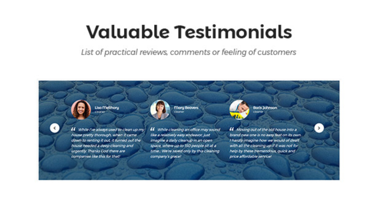 Cleanmark Wertvolle Testimonials - Bester Reinigungsservice, Reinigungsunternehmen, Reinigungsgeschäft WordPress-Theme