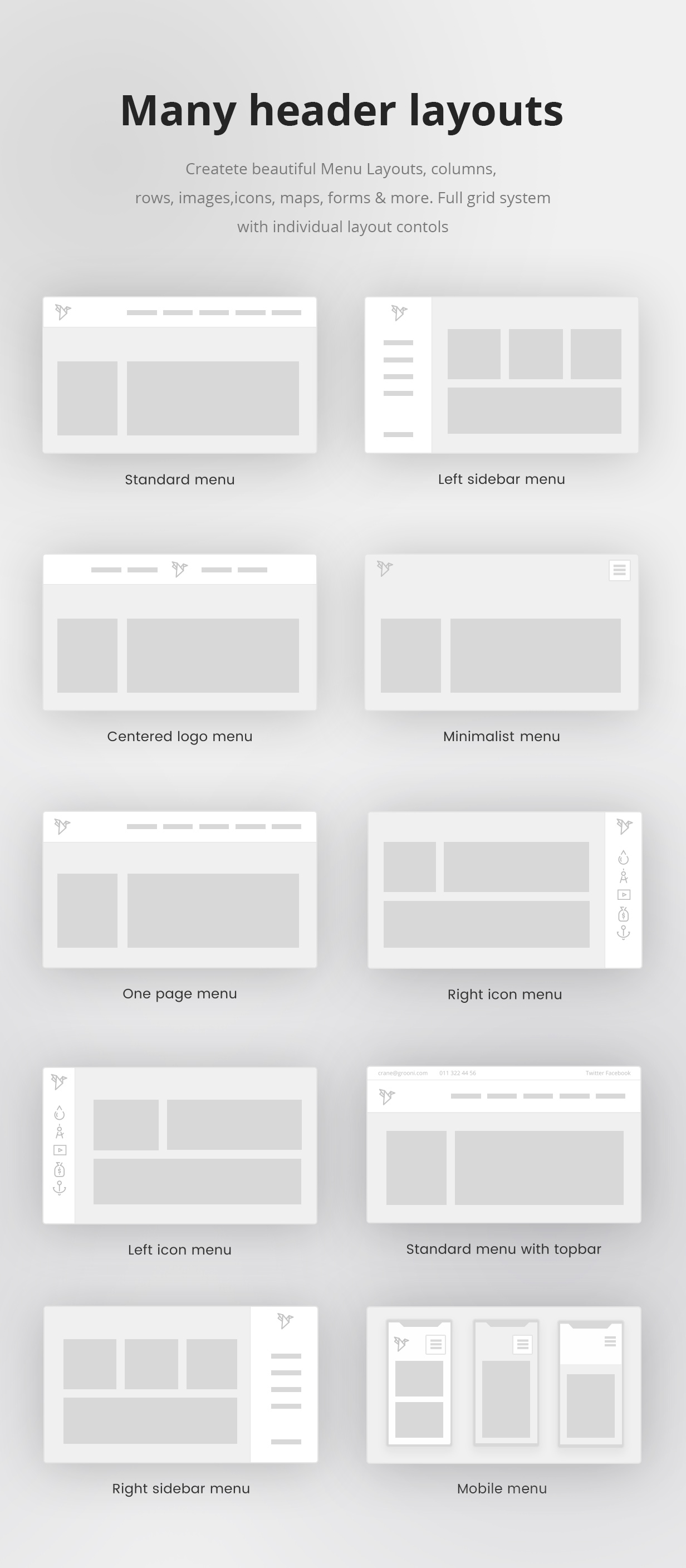 Responsive WordPress-Menü-Header, Navigation und Menü für Business-Site