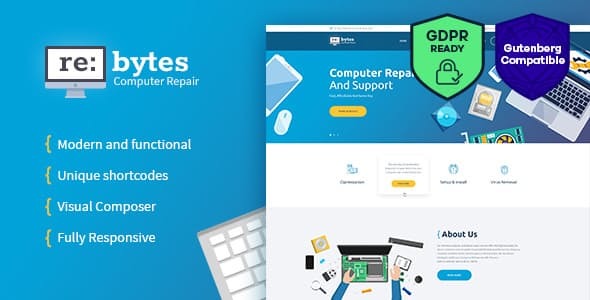 Wordpress Immobilien Template Re:bytes | Electronics & Computer Repair Service WordPress Theme