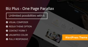 Biz Plus – Einseitiges Parallax-WordPress-Layout