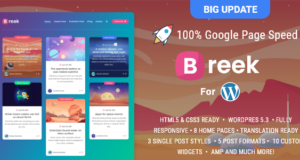 Breek – Minimal Masonry Layout für WordPress