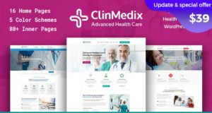Clinmedix – Gesundheit und Medizin WordPress Vorlage