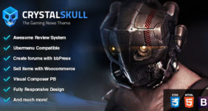 CrystalSkull – WordPress-Vorlage des Spielemagazins