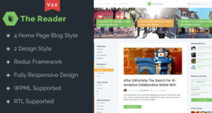Das Reader WordPress Minimal Blog Template