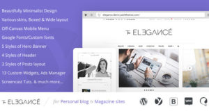 Eleganz – Ein makellos minimalistisches Blogging-Thema