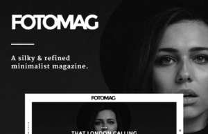 Fotomag – Ein seidig minimalistisches Blogging-Magazin WordPress-Layout für visuelles Geschichtenerzählen