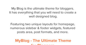 MyBlog – Responsive Blog Magazine Template