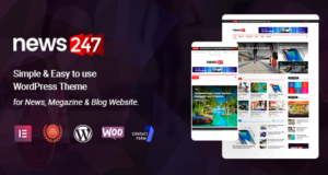 News247 – Nachrichtenmagazin WordPress Layout