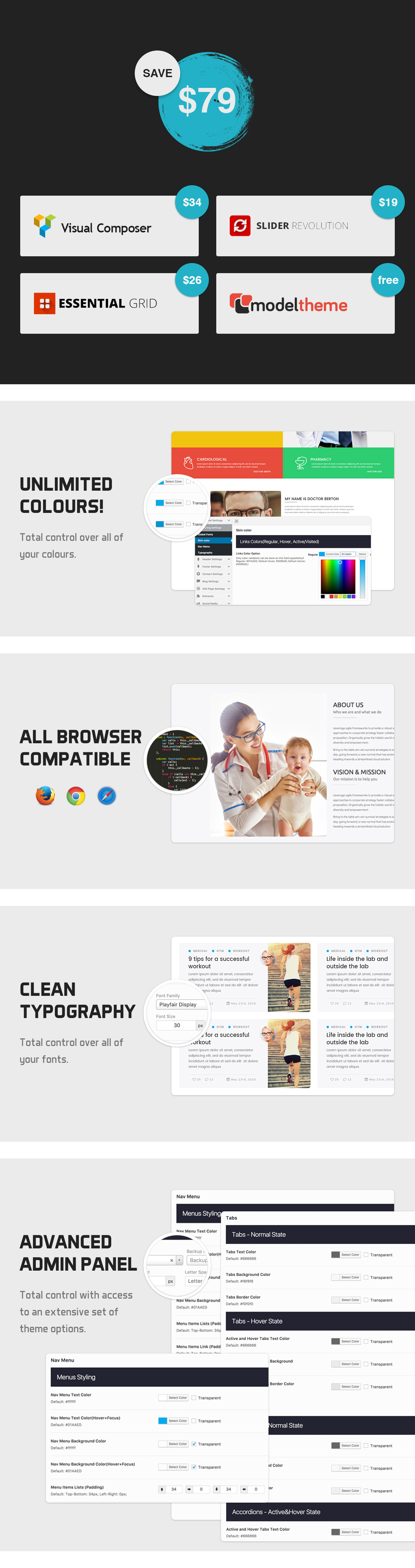 MedicaWP - Ein stilistisches WordPress-Theme für Medizin / Krankenhaus / Gesundheit - 2