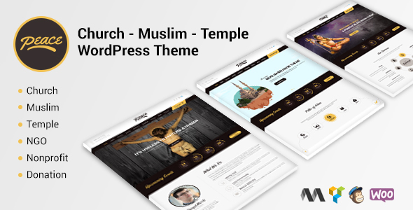 Frieden - Kirche / Muslime / Tempel WordPress Theme