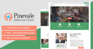 Pinevale | WordPress-Layout des Suchterholungs- und Rehabilitationszentrums