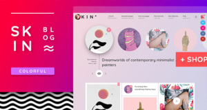 SKIN – Gradient-basiertes kreatives Blog & Shop WordPress-Template