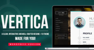 Vertica – Resume / CV & Portfolio WordPress Layout