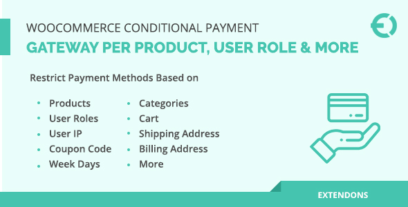 WooCommerce Conditional Payment Gateway pro Produkt, Benutzerrolle und ...
