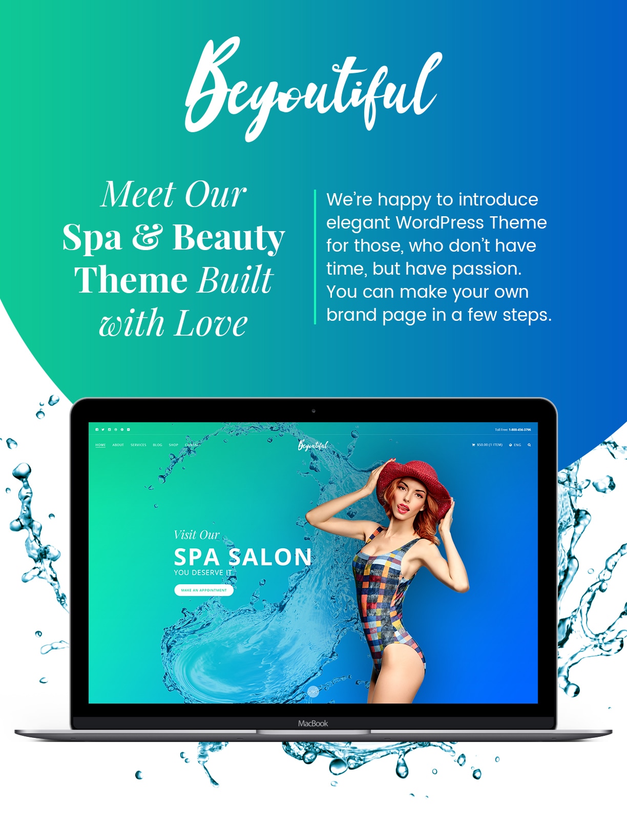 Spa Beauty und Friseursalon WordPress Theme - Beyoutiful - 2