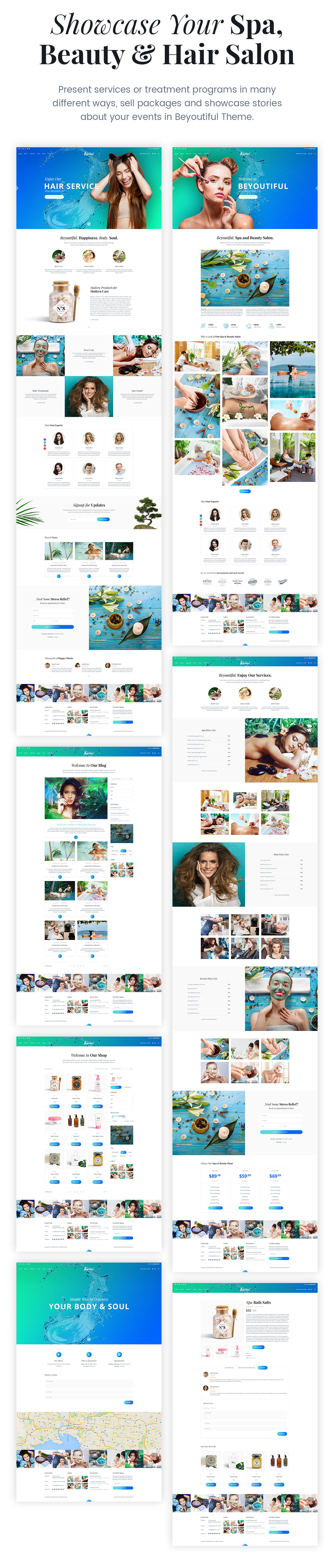 Spa Beauty und Friseursalon WordPress Theme - Beyoutiful - 3