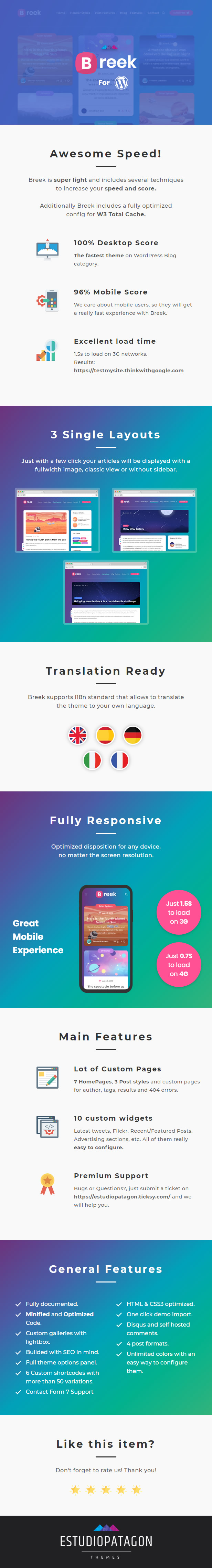 Breek - Minimal Masonry Theme für WordPress - 10